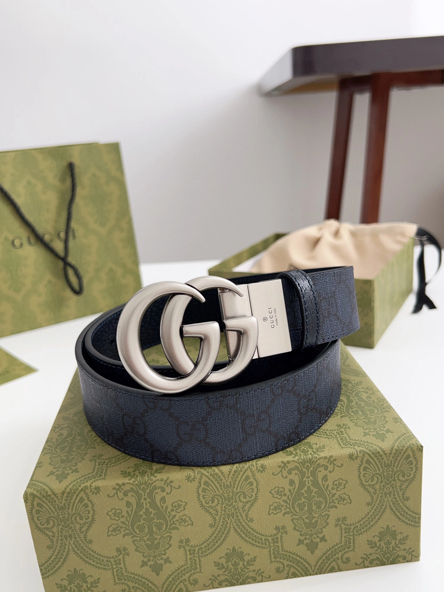 Barbara-- 627055-92TIN-1000 reversible Calfskin 3.7cm item:D-S000A1941R
